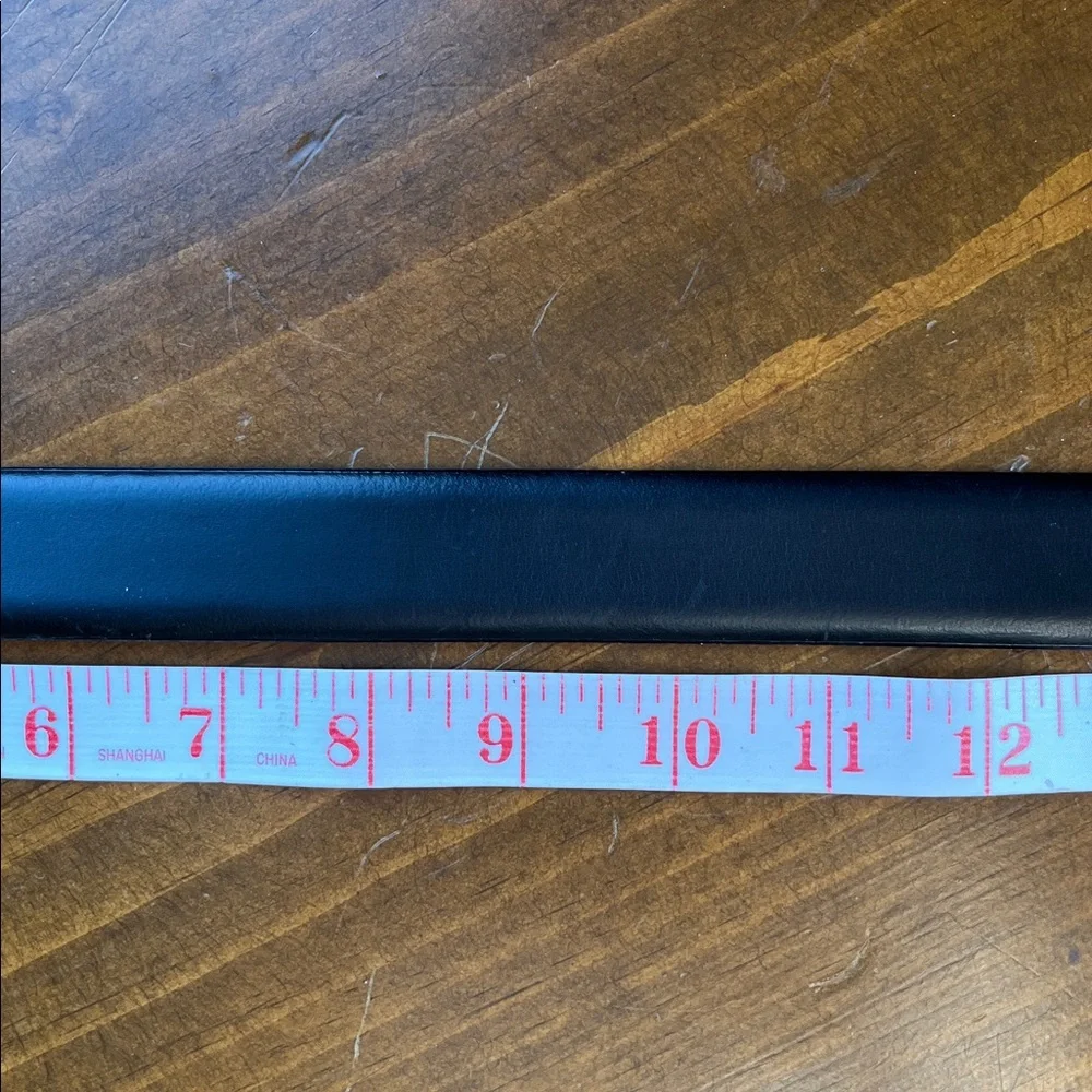 Eurometal Black Italian Leather Belt Sz 36/90